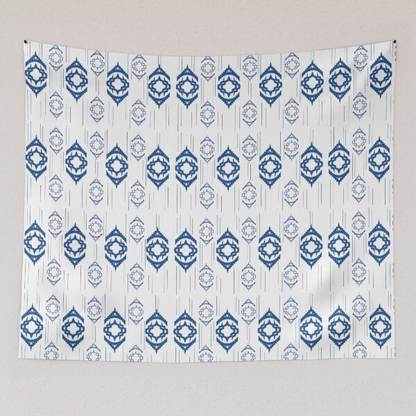Item preview, Beautiful turquoise blue Thai fabric lines designed and sold by LadyP-design.