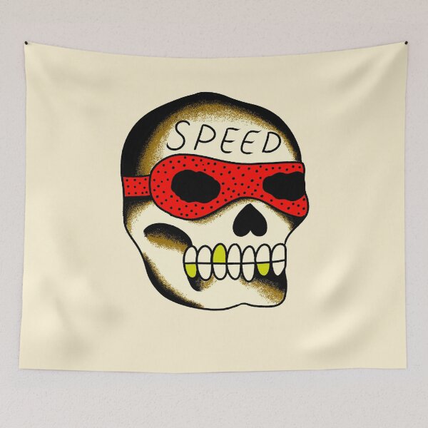 Item preview, Speed Skull traditional tattoo designed and sold by Mostro-Tattoo.