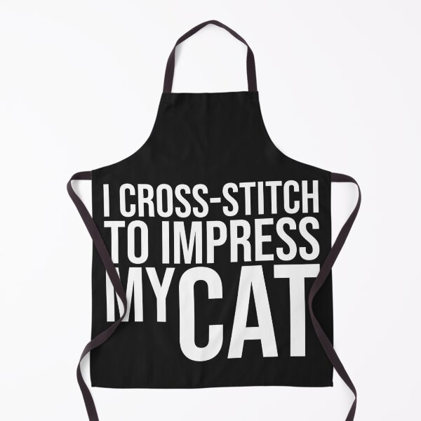 Item preview, I Cross-Stitch to Impress My Cat designed and sold by mvommen.