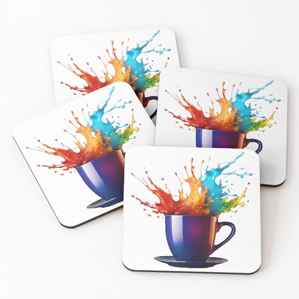 Item preview, Coffee Cup with Bright Paint Splash 2 designed and sold by Tom-Johnson.