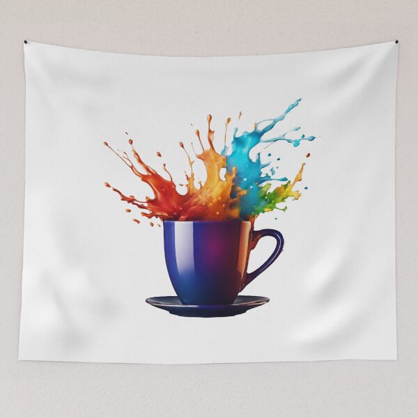 Item preview, Coffee Cup with Bright Paint Splash 2 designed and sold by Tom-Johnson.