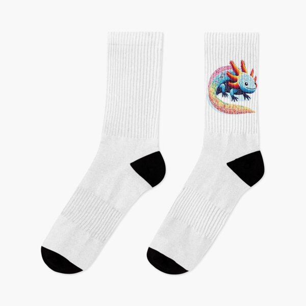 Item preview, Colorful Axolotl Art: A Fusion of Numbers and Nature designed and sold by RetroPop23.