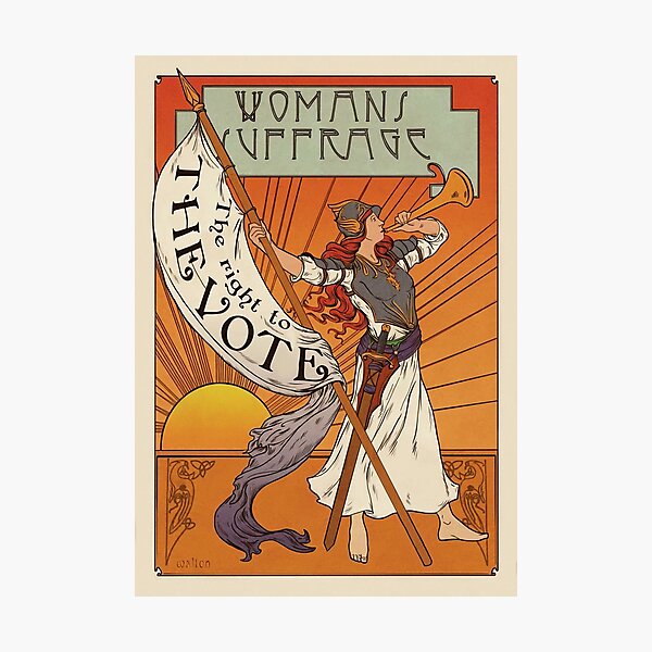 Vista previa del artículo con la obra «Sufragio femenino», diseñado y vendido por FeminismArt.