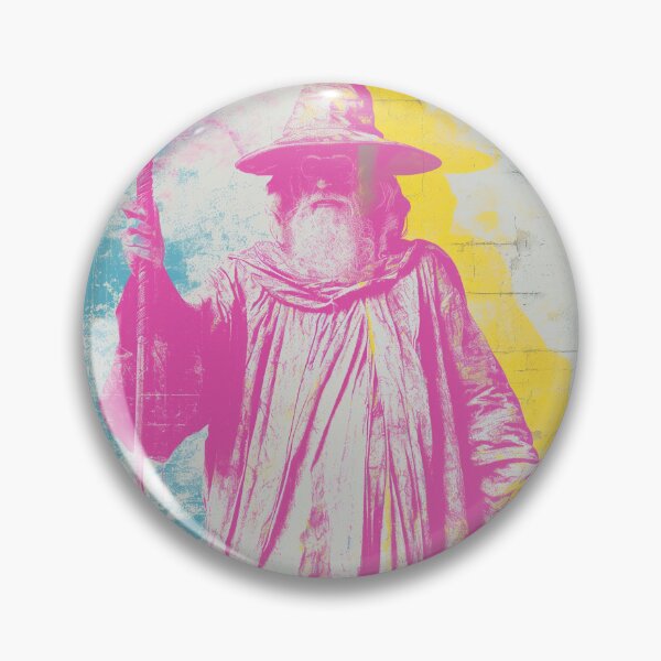 Item preview, a vibrant, pop art-style illustration of a wizard designed and sold by Love-Light-Bite.