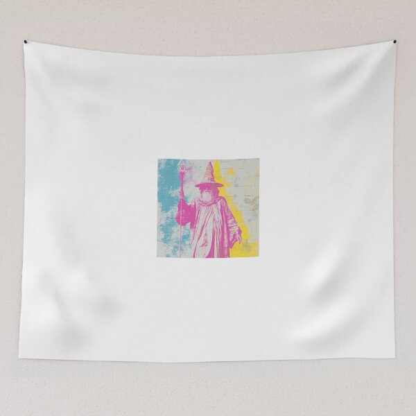 Item preview, a vibrant, pop art-style illustration of a wizard designed and sold by Love-Light-Bite.