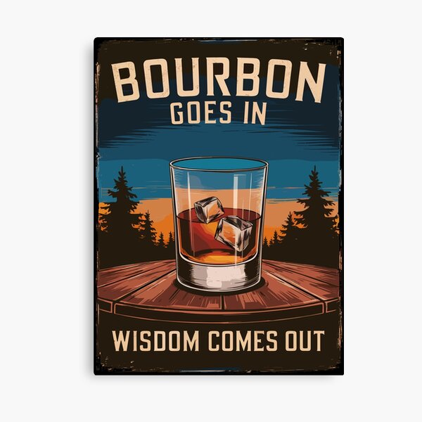 Item preview, Bourbon Goes In, Wisdom Comes Out designed and sold by Quirky Shirts.