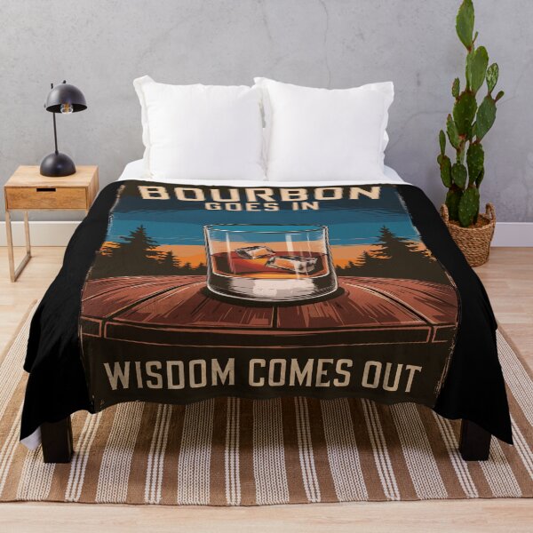 Item preview, Bourbon Goes In, Wisdom Comes Out designed and sold by Quirky Shirts.