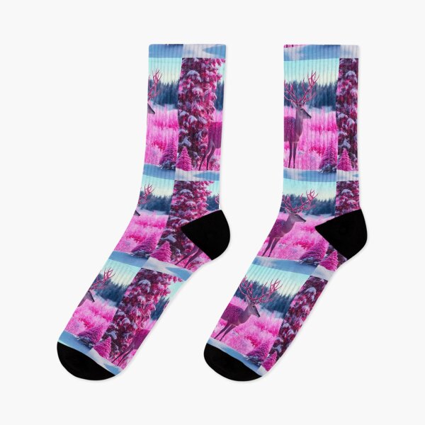 Item preview, Pink Christmas Deer | Outdoor Scene designed and sold by PinkGoddessLove.