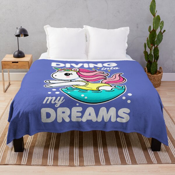 Item preview, Motivation Unicorn for swimmer Kids - Diving into my dreams quote designed and sold by KidsMotivated.