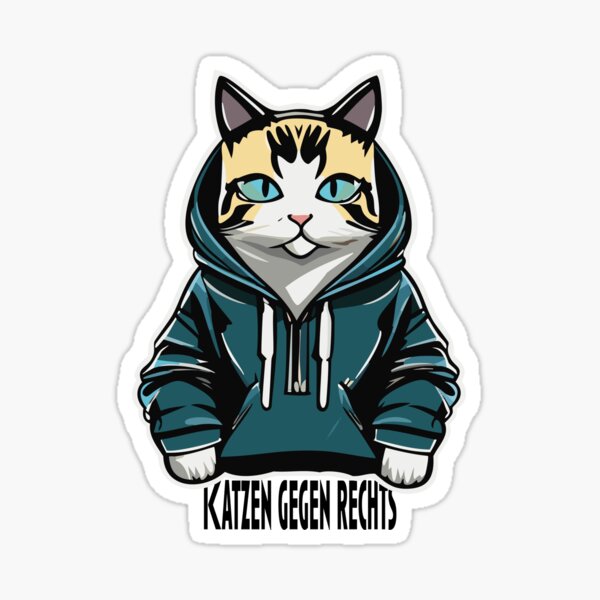 Artikel-Vorschau von Katzen gegen rechts!, designt und verkauft von Knautschibert.