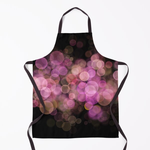 Item preview, Pink Shimmering bokeh light glows on black background designed and sold by navitalidesign.