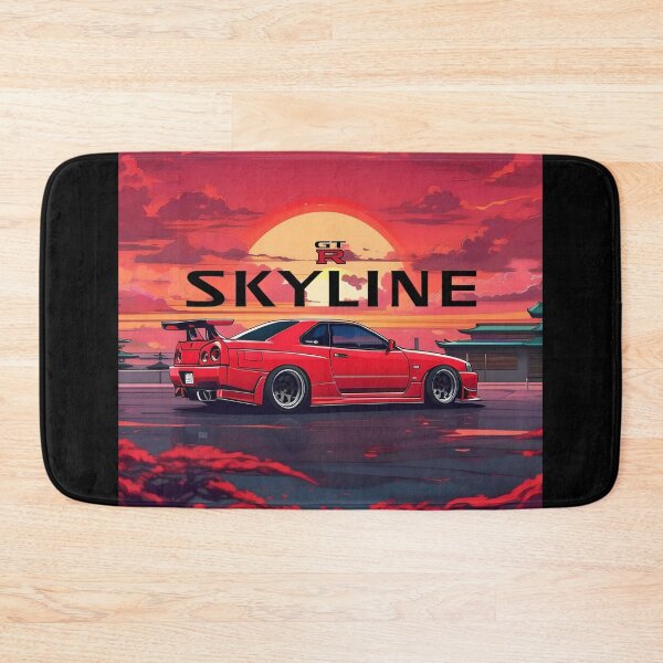 Item preview, Red Nissan Skyline GTR - R34 Anime Art!! designed and sold by InnovyaDesigns.
