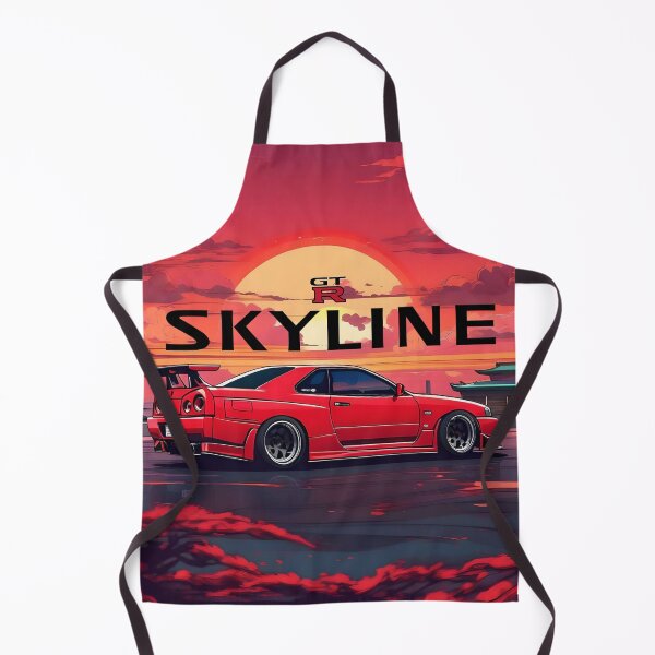 Item preview, Red Nissan Skyline GTR - R34 Anime Art!! designed and sold by InnovyaDesigns.