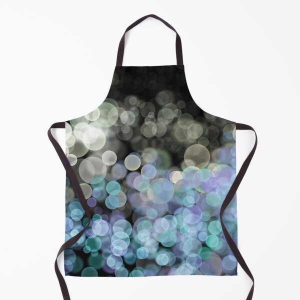 Item preview, Blue Shimmering bokeh light glows on black background designed and sold by navitalidesign.