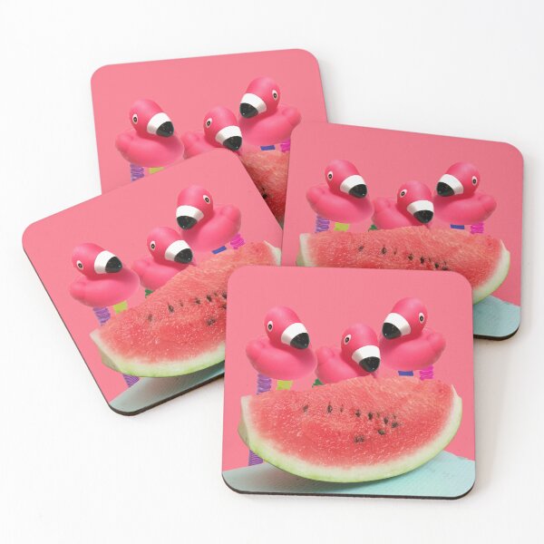 Item preview, Flamingos Eating Watermelon designed and sold by Jon Mardin.