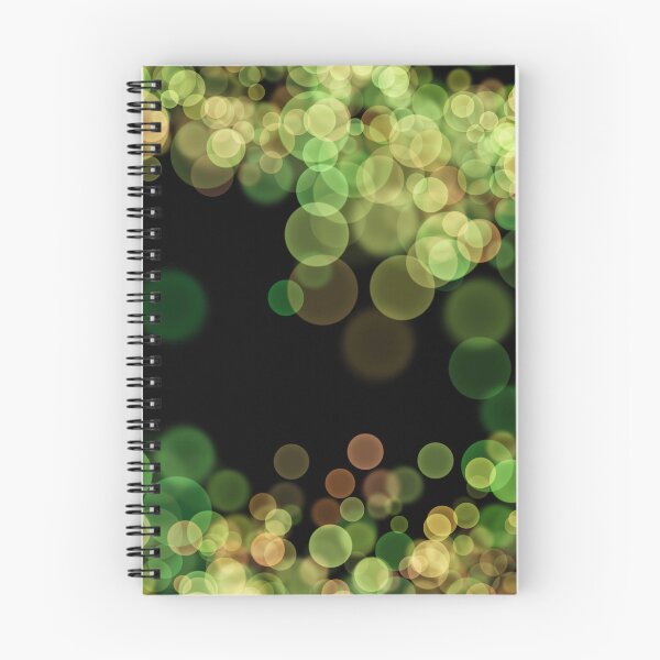 Item preview, Green Shimmering bokeh light glows on black background designed and sold by navitalidesign.