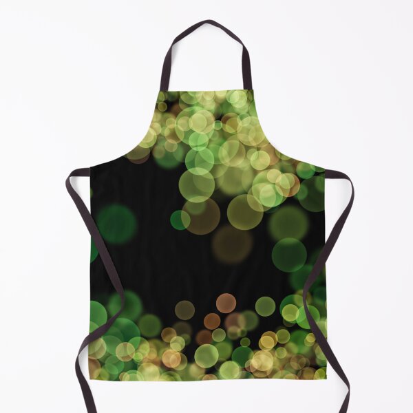 Item preview, Green Shimmering bokeh light glows on black background designed and sold by navitalidesign.