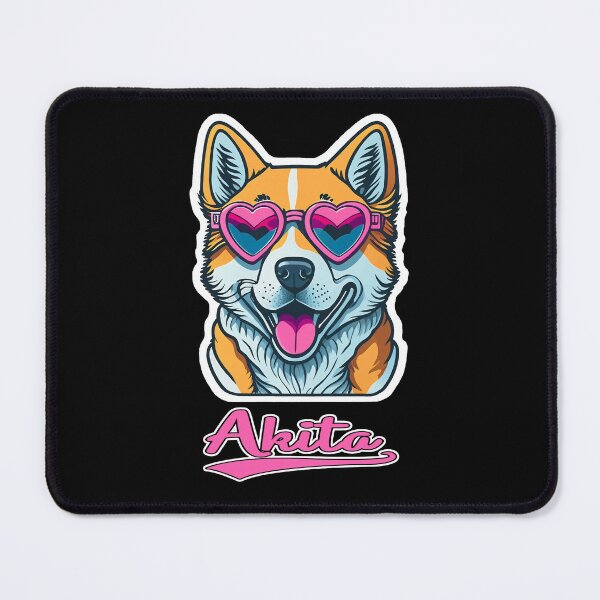 Item preview, Akita in Heart Shaped Sunglasses designed and sold by KellysComColors.