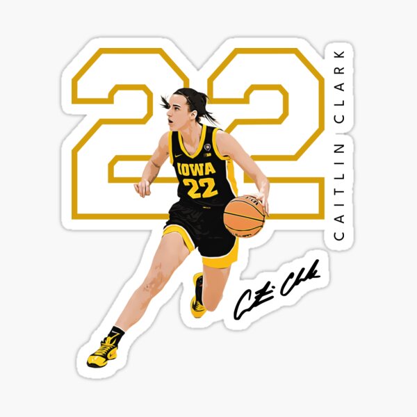 "Caitlin Clark 22" Sticker for Sale by svarupa | Redbubble