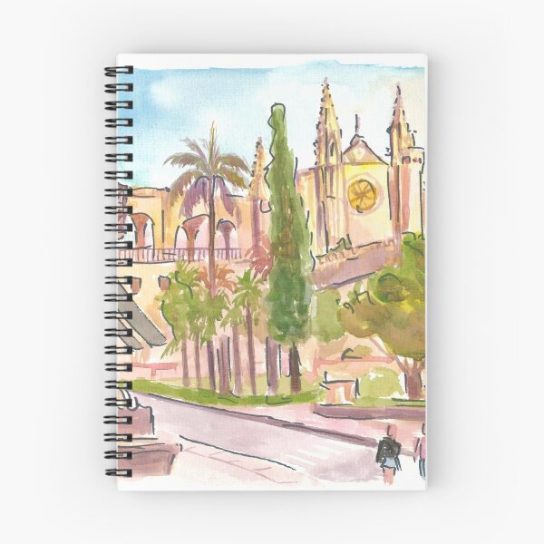 Item preview, Passeig del Born Street Scene with La Seu designed and sold by artshop77.