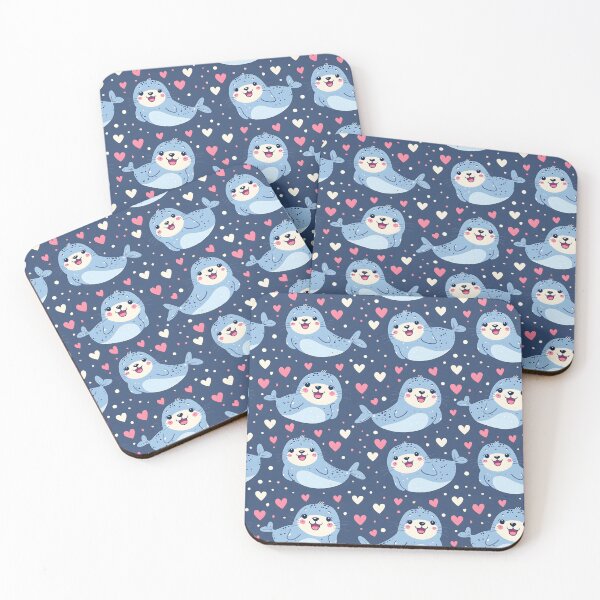 Item preview,  Seal Blue hHeart Pattern designed and sold by palaco210.