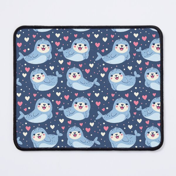 Item preview, Seal Blue hHeart Pattern designed and sold by palaco210.