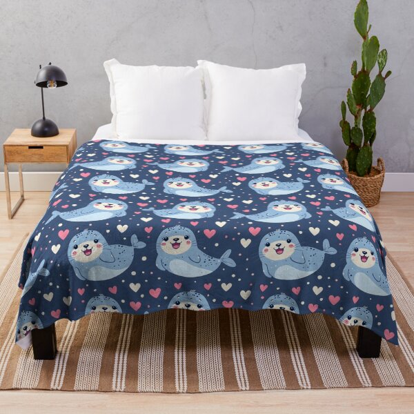 Item preview, Seal Blue hHeart Pattern designed and sold by palaco210.