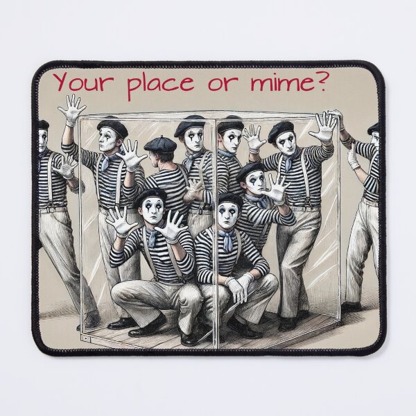 Item preview, Your place or mime? designed and sold by FamouslyStupid.