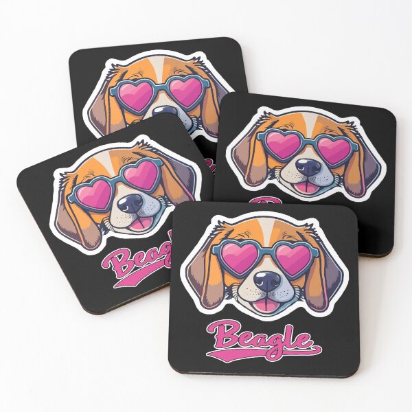 Item preview, Beagle in Heart Shaped Sunglasses designed and sold by KellysComColors.
