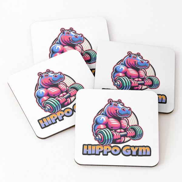 Item preview,  Hippo Gym: A Surreal Encounter in the Fitness World designed and sold by 0penvimark.