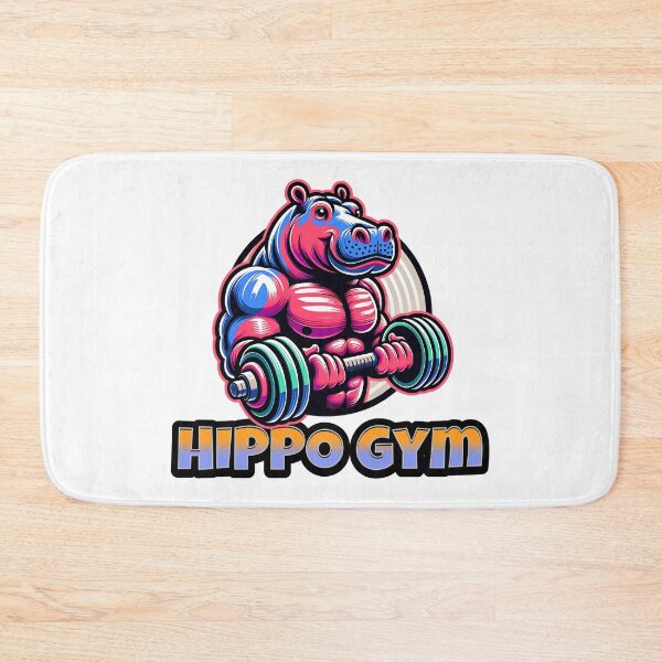 Item preview,  Hippo Gym: A Surreal Encounter in the Fitness World designed and sold by 0penvimark.