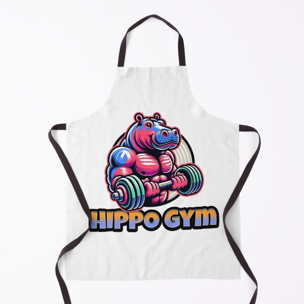 Item preview, Hippo Gym: A Surreal Encounter in the Fitness World designed and sold by 0penvimark.