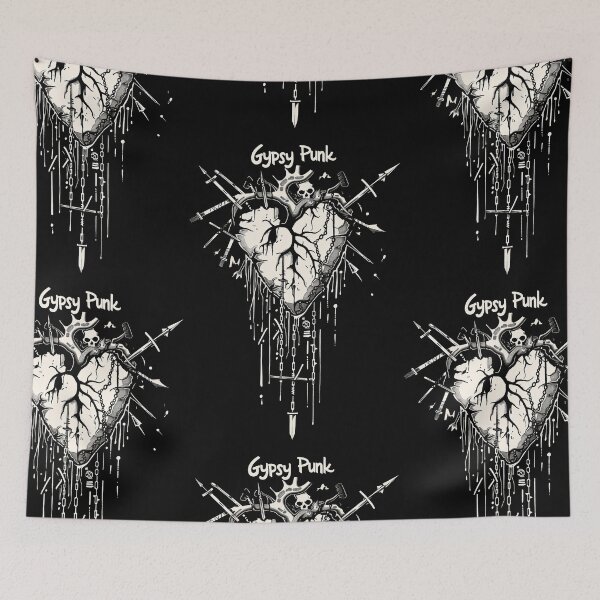 Item preview, Gothic Heart “Gypsy Punk” with Retrofuturistic Font designed and sold by Piotrek0001.
