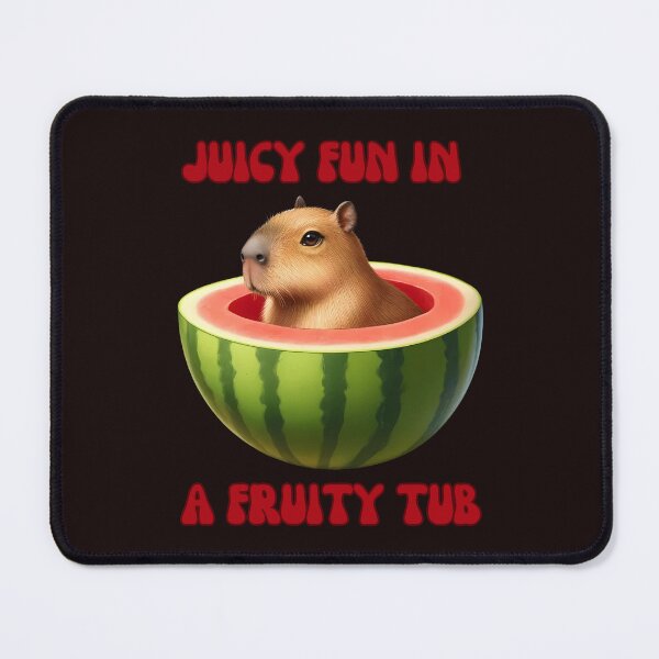Item preview, Watermelon Capybara: Juicy Fun In A Fruity Tub designed and sold by elynne9.