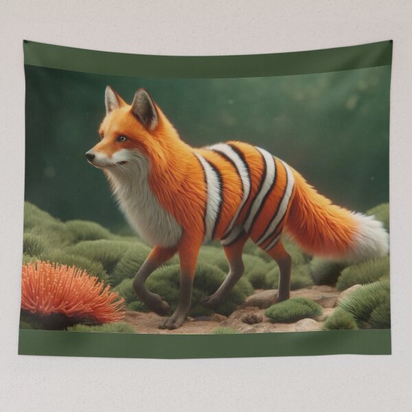 Item preview, Fox-Clown Fish Hybrid: Vibrant Digital Art designed and sold by FantasyHybrids.
