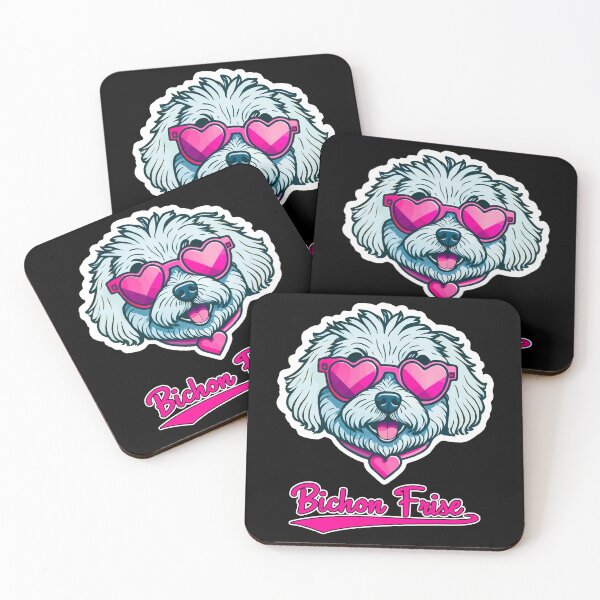 Item preview, Bichon Frise in Heart Shaped Sunglasses designed and sold by KellysComColors.