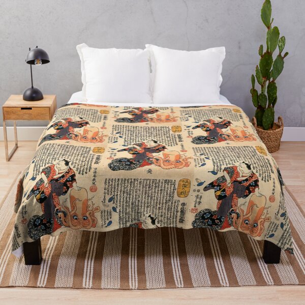 Item preview, A cat dressed as a woman tapping the head of an octopus Utagawa Kuniyoshi   designed and sold by TeeARTHY.