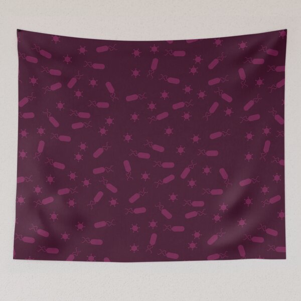 Item preview, Bacteria and viruses pattern (Pink) designed and sold by MicroMarket.