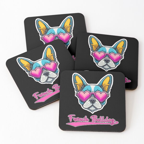 Item preview, French Bulldog in Heart Shaped Sunglasses designed and sold by KellysComColors.