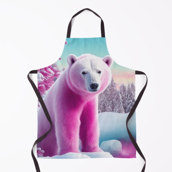 Item preview, Pink Christmas Polar Bear | Outdoor Scene designed and sold by PinkGoddessLove.