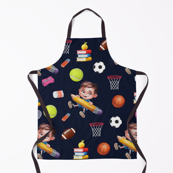 Item preview, Elementary School Colorful Back To School Boy Element With Sports Graphics Dark Blue Pattern designed and sold by Raise2Shine.