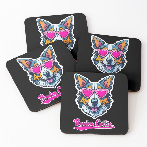 Item preview, Border Collie in Heart Shaped Sunglasses designed and sold by KellysComColors.