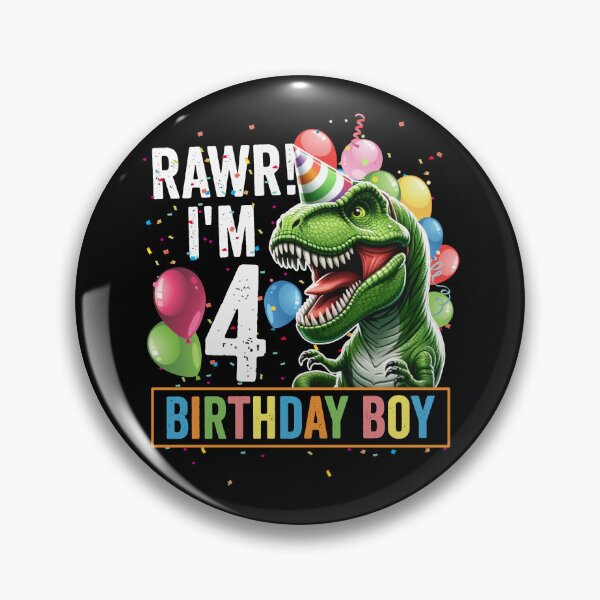Item preview, Rawr I'm 4 Birthday Boy designed and sold by DetourShirts.