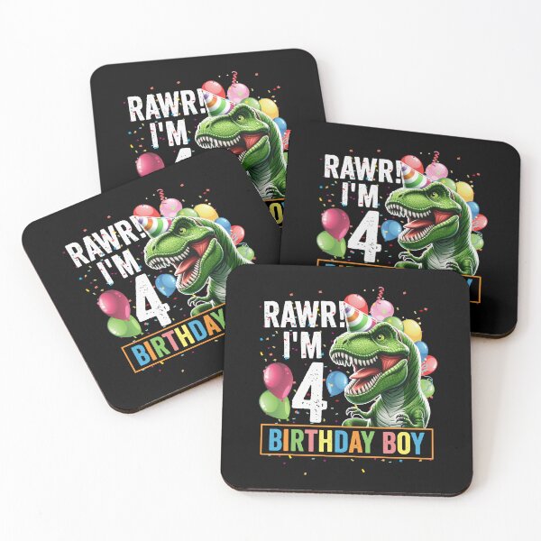 Item preview, Rawr I'm 4 Birthday Boy designed and sold by DetourShirts.