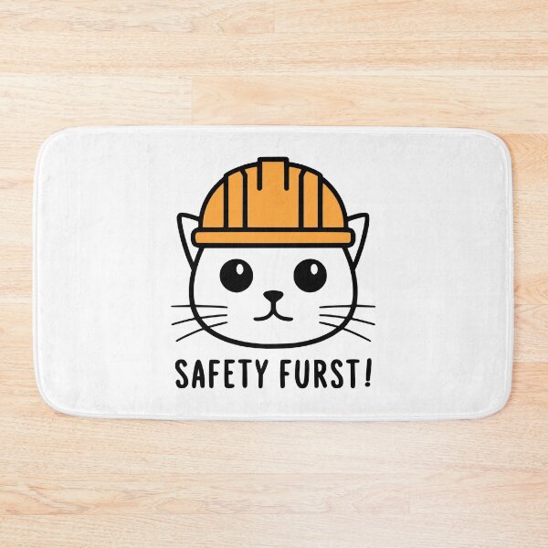 Item preview, Safety Furst! Funny Osha Cat Pun designed and sold by PMCreative.