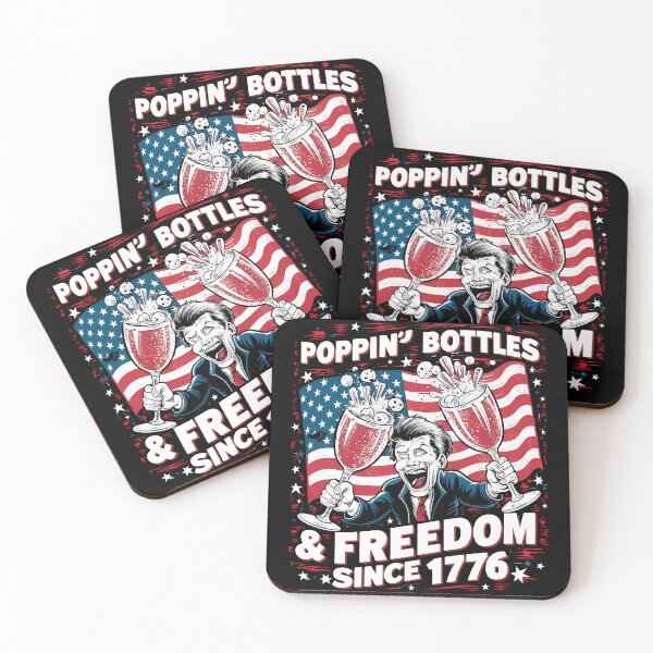 Item preview, Poppin Bottles & Freedom Since 1776, Independence Day, United States designed and sold by decorwonders.