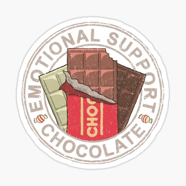 Item preview, Emotional Support - Chocolate designed and sold by StudioNMdesign.