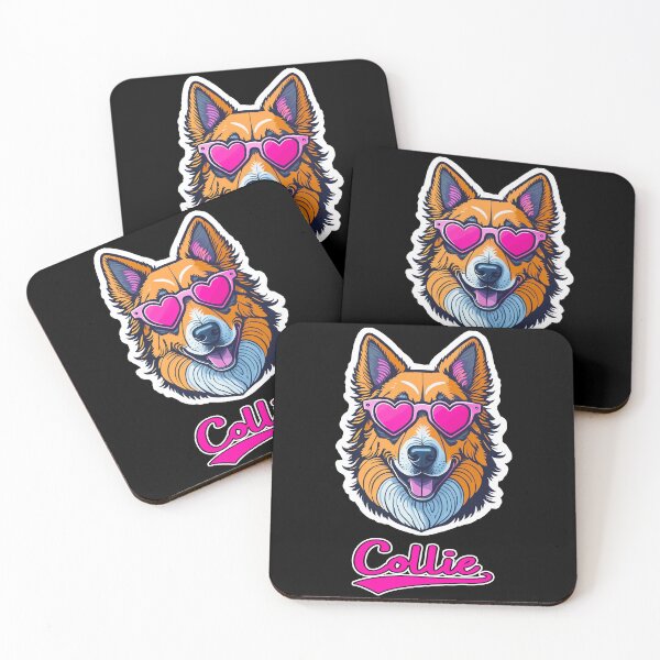 Item preview, Collie in Heart Shaped Sunglasses designed and sold by KellysComColors.