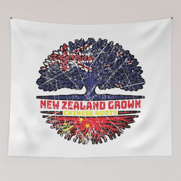 Item preview, China Chinese New Zealander New Zealand Tree Roots Flag designed and sold by FlagX.