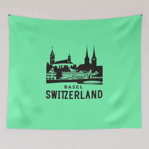 Item preview, A Vintage Travel Illustration of Basel - Switzerland  designed and sold by GoodOldVintage.
